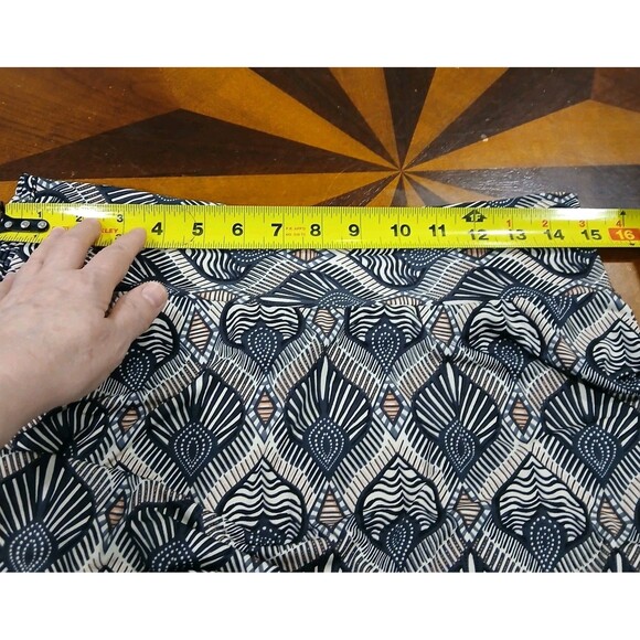 Versona Size Large Stretch Geometric Boho Maxi Skirt Elastic Waist Slinky Hippie - Picture 8 of 12
